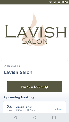 Android application Lavish Salon screenshort