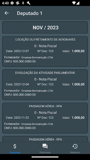 Meu Parlamentar Screen 2