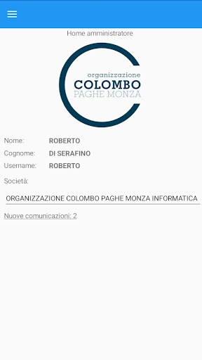 Android application ColomboPaghePresenze screenshort