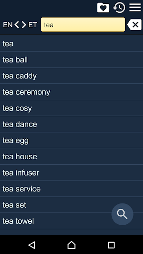 Android application English Estonian Dictionary screenshort