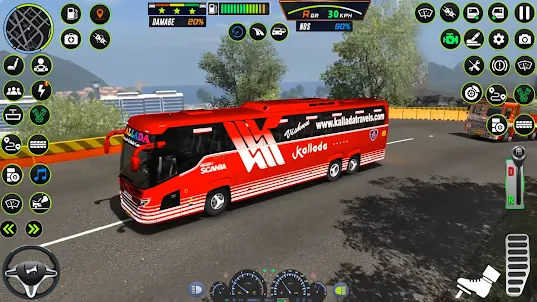 上坡巴士模擬器遊戲 3d