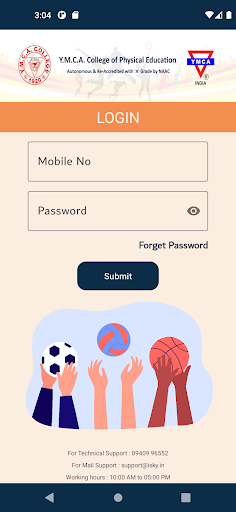 Android application YMCA - MIS screenshort