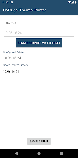 Android application GoFrugal Thermal Printer screenshort