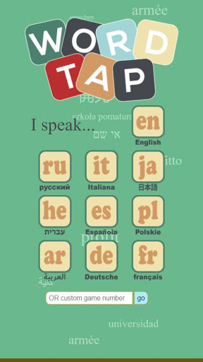 Android application WordTap screenshort