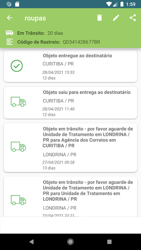 Rastreamento - Encomendas Screen 3