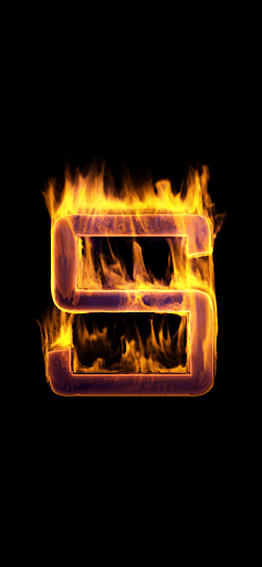 Android application Fire Letter S Live Wallpaper screenshort