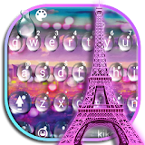 Romantic Raindrop Eiffel Keyboard Theme icon