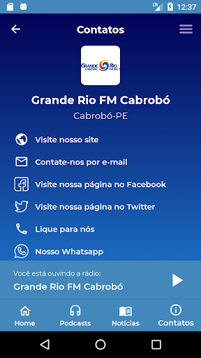 Grande Rio FM - Cabrobó Screen 2