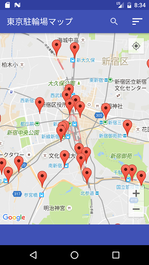 東京駐輪場マップのおすすめ画像1