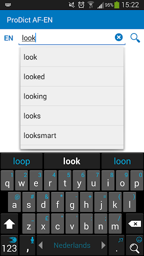 Android application Afrikaans - English dictionary screenshort