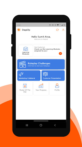 Android application StepUp screenshort