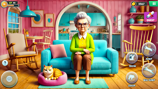 Angry Gran VS Naughty Cat Sim 5