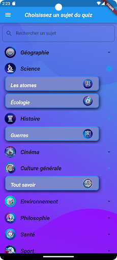 Android application Quizify screenshort