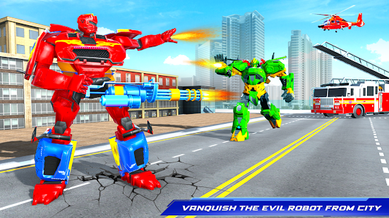 Fire Truck Robot Car Game 91 APK screenshots 8