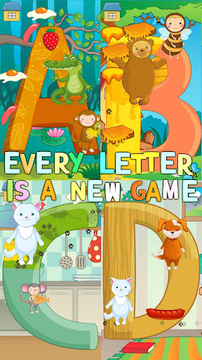 Android application A-Z Animal Alphabet kids games screenshort