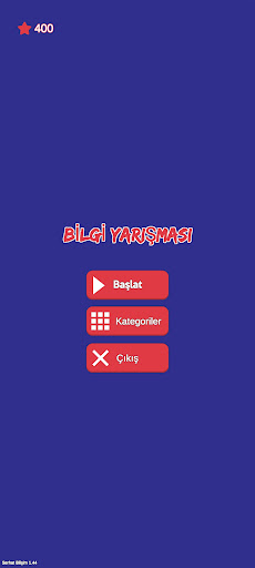 Android application Bilgi Yarışması screenshort