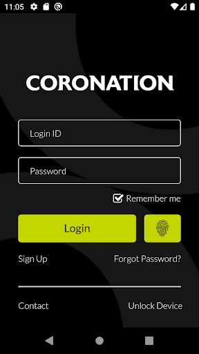 Android application Coronation Mobile screenshort