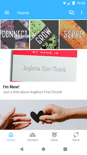 Android application Angleton First Church screenshort