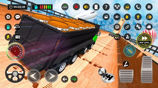 Mega Ramp Cargo Truck Stunts