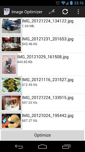 Image Optimizer Screen 2