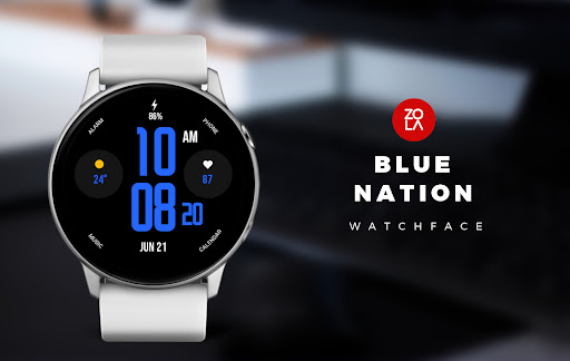 Android application Blue Nation Watch Face screenshort