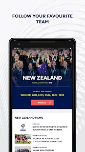 Rugby World Cup Official App Screenshot