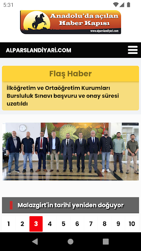 Android application Alparslan Diyarı screenshort