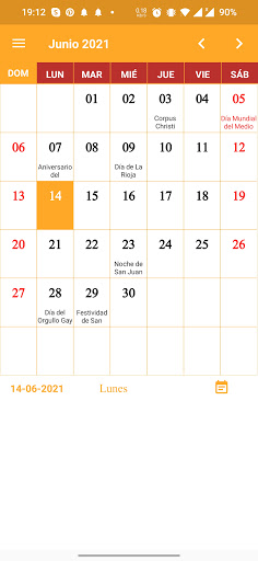 España Calendario 2021