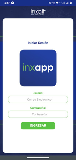 Android application INXAPP screenshort