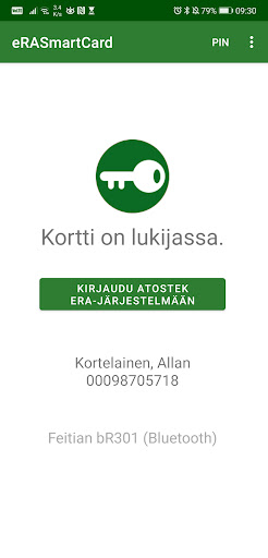 eRA SmartCard Screen 3