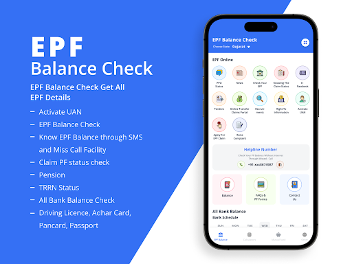 Android application EPF Balance Check, PF Balance screenshort