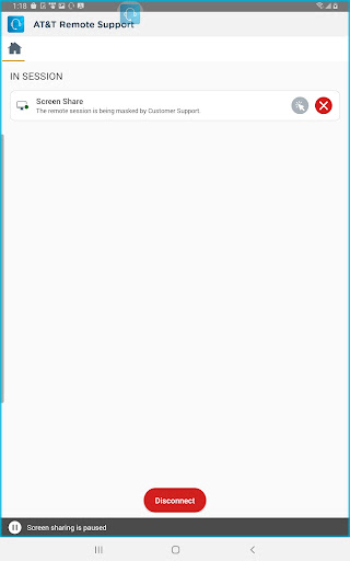 Screenshot of AT&T Remote Support