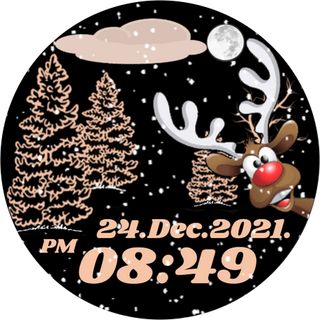 Winter and deer Rose gold