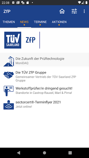 TÜV Saarland ZfP Screen 2