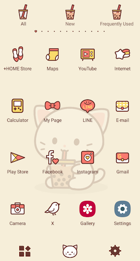 Bubble Tea Kitty Theme +HOME Screen 3