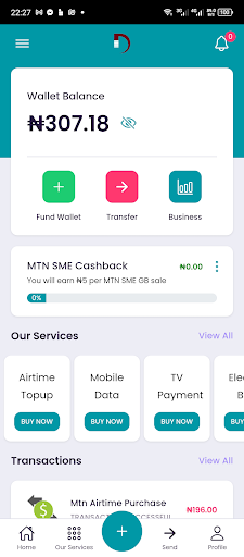 Android application Data Tim screenshort
