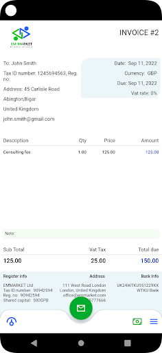 ContaGo - Invoice & Receipt Screen 2