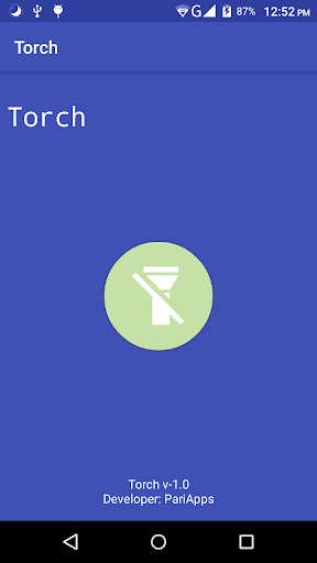 Android application Torch screenshort