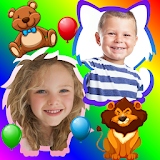 Baby photo collage icon