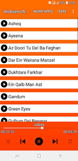 Android application آهنگ های محسن چاوشی screenshort