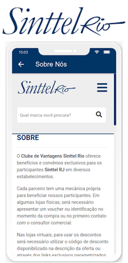 Convênios Sinttel Rio Screen 3