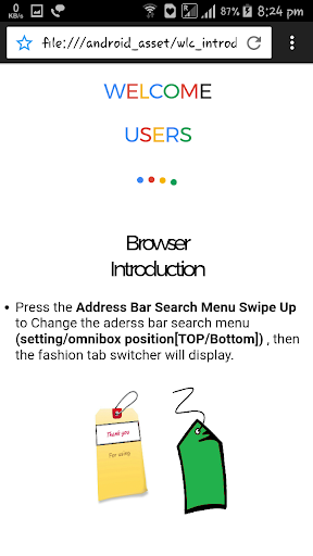 Android application Browser screenshort