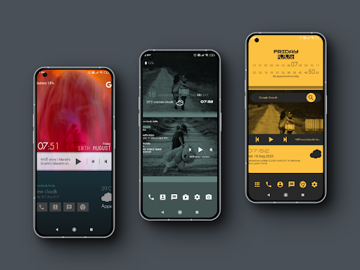Android application Remix 2 KLWP Theme screenshort