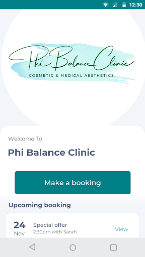 Android application Phi Balance Clinic screenshort