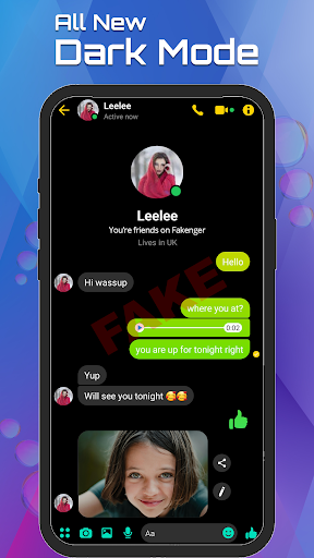 Screenshot of Fake Chat Story Message Prank