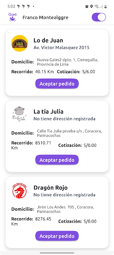 Android application Quinti Dealers screenshort