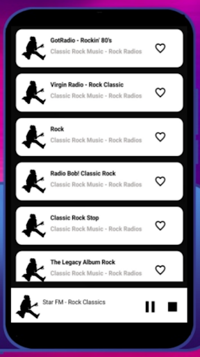 Android application Classic Rock Music Radio screenshort