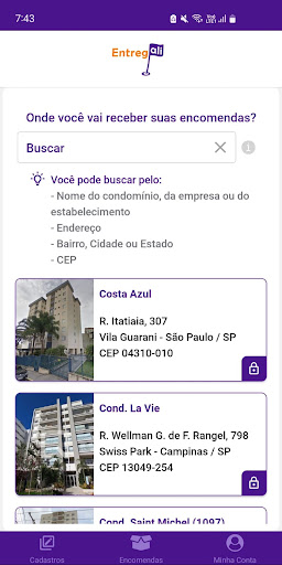 Android application EntregAli screenshort
