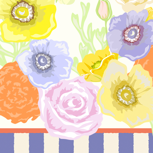 -Colorful Flower- Theme +HOME logo