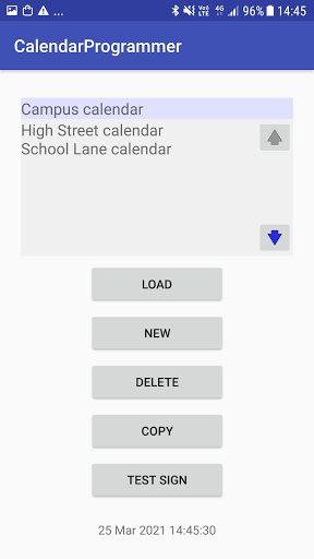 Android application Solagen Calendar Programmer screenshort